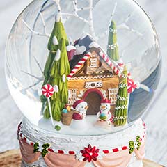 Gingerbread House Snow Globe Image 3