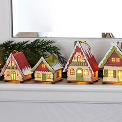 Lit Chalet Ornaments Image 2