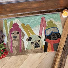 Skiing Dogs Grande Estate Mat Image 1