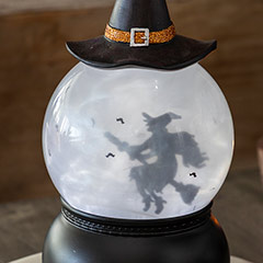 Flying Witch Snow Globe Image 2
