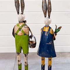 Peter & Poppy Metal Rabbits Image 3