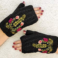 Winter Garden Fingerless Gloves Image 1