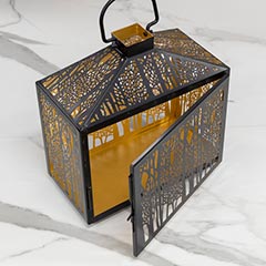 Black Forest Metal Lantern Image 3