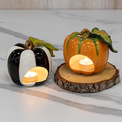 Ceramic Pumpkin Votive Holders Image 2