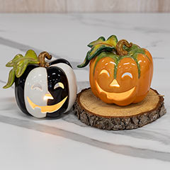 Ceramic Pumpkin Votive Holders Image 3