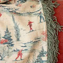 Vintage Alpine Ski Throw Image 2