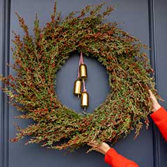 Evergreen & Bell Wreath Image 2