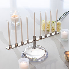 Simon Pearce Glass Menorah Image 3