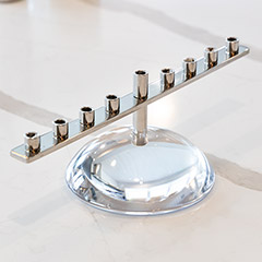 Simon Pearce Glass Menorah Image 4
